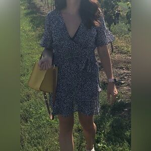 The Runway Black and White Leopard Mini Dress size Medium